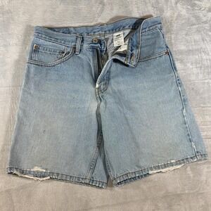 90s Vintage Levi's 550 Denim Shorts | Light Wash | W31